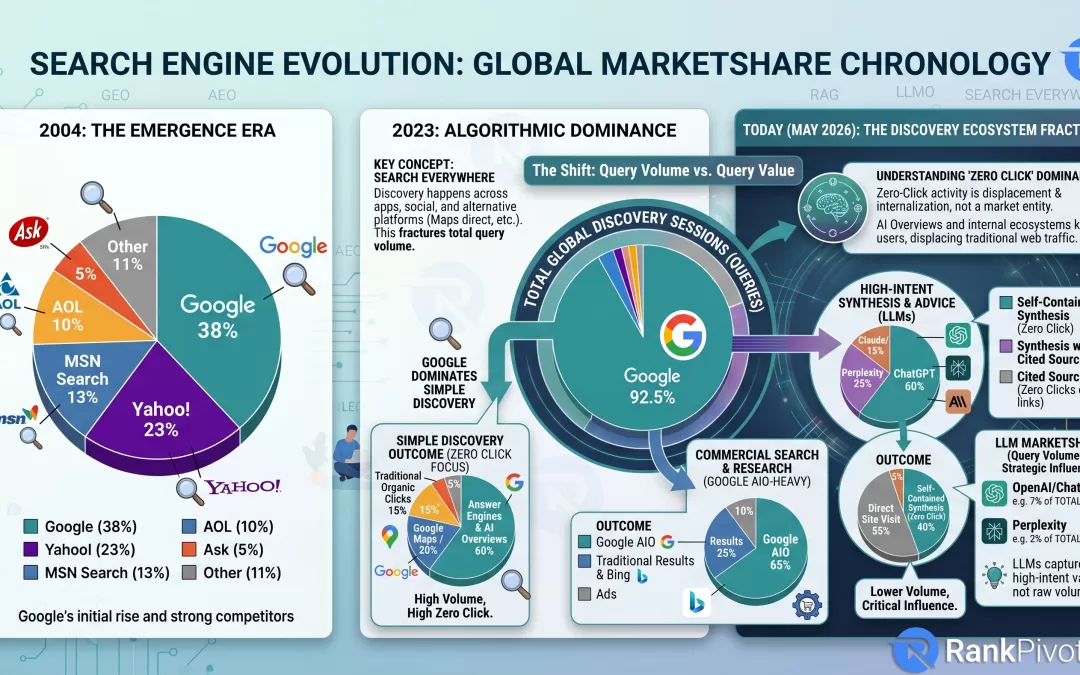 Global Search Market Share for Search and AI Ecosystems in 2026